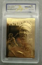 HANK AARON 1996 CLASSIC 23KT GOLD COLLECTIBLES