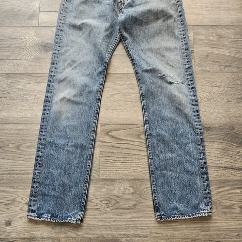 Levi's 501 Men's Jeans W32 L32 Blue Light Wash Straight Slim Great Condition - Picture 2 of 10