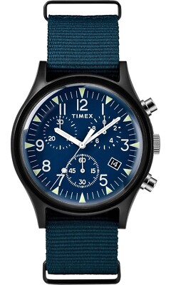 Timex MK1 Aluminum Chronograph Blue Nylon Strap Men's Watch