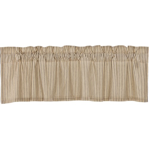 SAWYER MILL CHARCOAL TICKING STRIPE VALANCE Farmhouse CURTAIN 16x60 VHC Brands - Picture 2 of 2