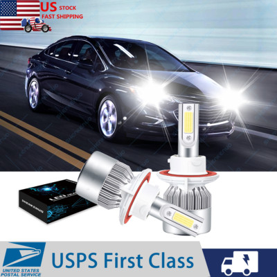H13 9008 LED Headlight Kit 100W High/low Beam Bulbs C6 For  Cruze 2011-2016