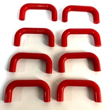 Retro 1980s Plastic Drawer Handle Pull Knobs Set of 8 Without Screws Small Red