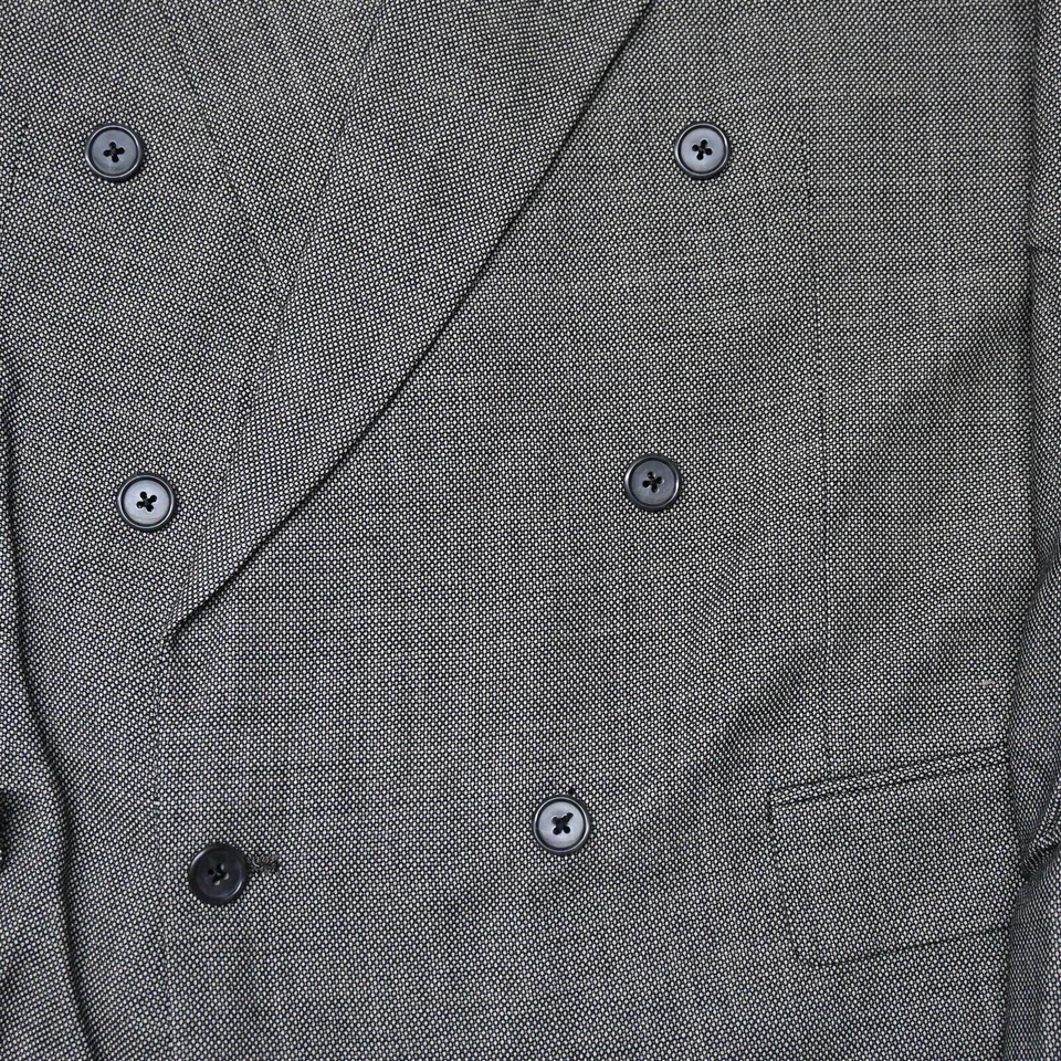 Vtg Tallia Uomo 44R 38x32 Brown Birdseye 100% Wool Mens Jacket Pants Suit - image 3 of 4