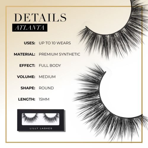Lilly Lashes ATLANTA Premium Synthetic Mink Lashes, One Pair - Picture 3 of 6