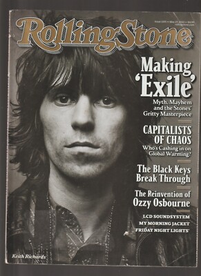 KEITH RICHARDS Rolling Stone Magazine May 27, 2010, Ozzy Osbourne, Black Keys
