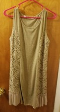Bedazzled Boutique Laced Ruffle Sleeveless Boho Sundress Dress Women's Sz Large 