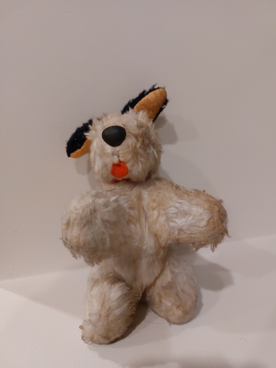 Steiff Peluche Chien Beige Brun Blanc 17 cm, Jouet Enfant