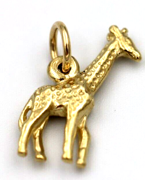 Genuine 9k 9ct Yellow Gold Giraffe Pendant Zoo African Safari  