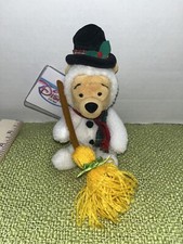 The Disney Store Mini Bean Bag Snowman Plush Winnie The Pooh 8  NWT FREE SHIP
