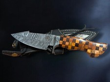 Exklusives Jagd Und Angelmesser Aus 256 Lagen Damaststahl Incl. Gürtelclip