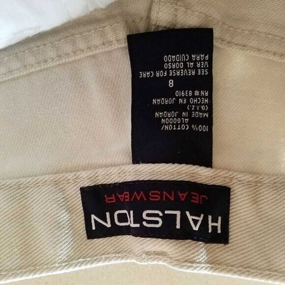 Halston Womens Size 8 White Solid Capri Jeans - Image 2 of 4