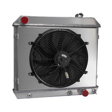 3 Rows Radiator Shroud 16 Fan For 1963-1966 Chevy C30 C20 C10 K30 K20 K10 V8-