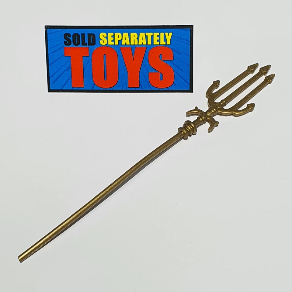 Vtg Kenner Super Powers Aquaman TRIDENT original 1984 DC gold weapon accessory - Image 3 of 4