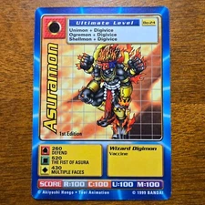 Asuramon Bo-24 - 1st Edition Digi-Battle - 1999 Digimon TCG Bandai - NM-LP