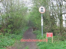 PHOTO  CLOSED BRIDAL WAY  ON HATHAM GREEN LANE NEAR STANSTED. THIS BRIDLEWAY IS