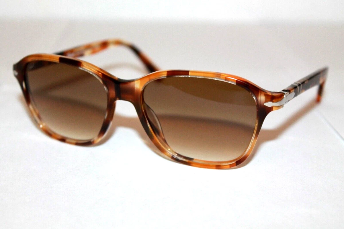 PERSOL Sunglasses PO3244S 112351 Striped Honey Frame W Brown