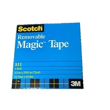 3M 811 Scotch Removable Magic Tape, 1/2" x 2592 Inches  5-pack 12.7mm x 65.8m