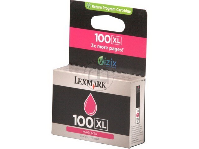 Cartouche Lexmark 100XL Magenta 14N1070E réservoir individuel d'encre pour imprimante