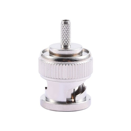Copper BNC C J1.5 Conversion Adapter Head BNC Male Straight Crimp Connector - Photo 3/8