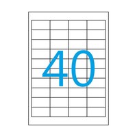 48,5X25,4 Mm Etiketten 200 Blatt A4 Luma Vielzweck 8000 Aufkleber Weiß 48X25