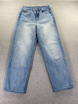 American Eagle Jeans Women Reg Baggy Jean Light Wash Boho