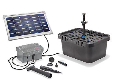 teichfilter gartenteich teich akku esotec solarmodul pumpenset solare filtro komplettset bestseller pumpe laghetto teichfilterset artificiali laghetti 500l 6v solarversand suredub