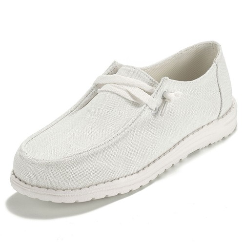 Ladies Shoes Comfortable Canvas Loafers Womens Breathable Slip On Flats Work - Picture 5 of 31