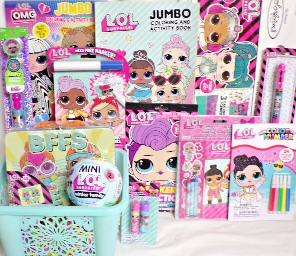 NEW LOL SURPRISE EASTER GIFT BASKET BOOK TOY LUNCH BOX PLAY SET ART SUPPLIES