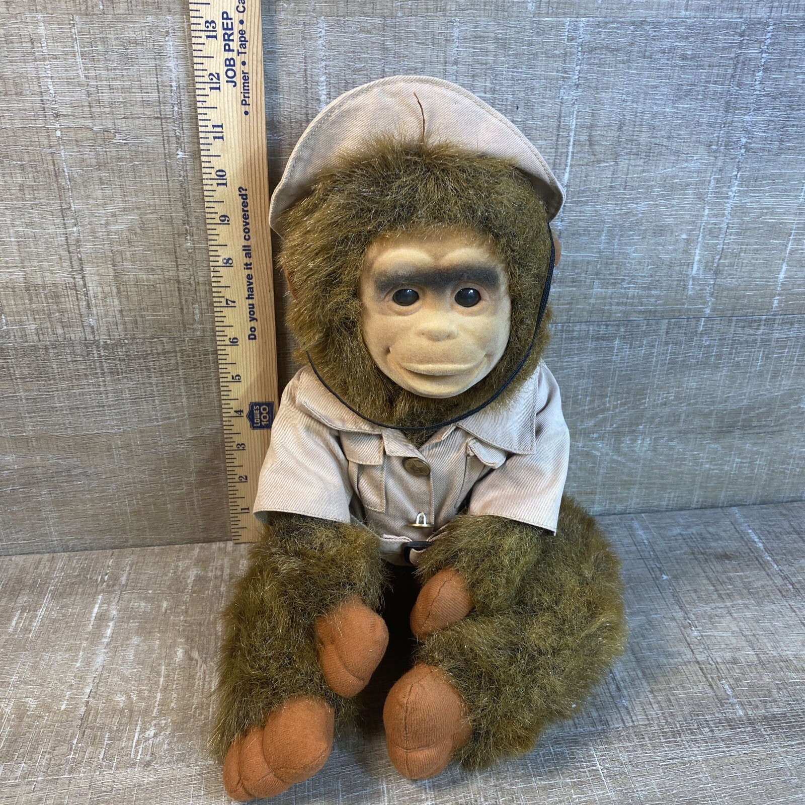 Hosung Monkey Stuffed Plush Realistic Safari Outfit Vintage HTF