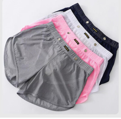 Herren lockere Mesh kurze Hose Sport Boxershorts lässige Aro Hose Pyjama Shorts@