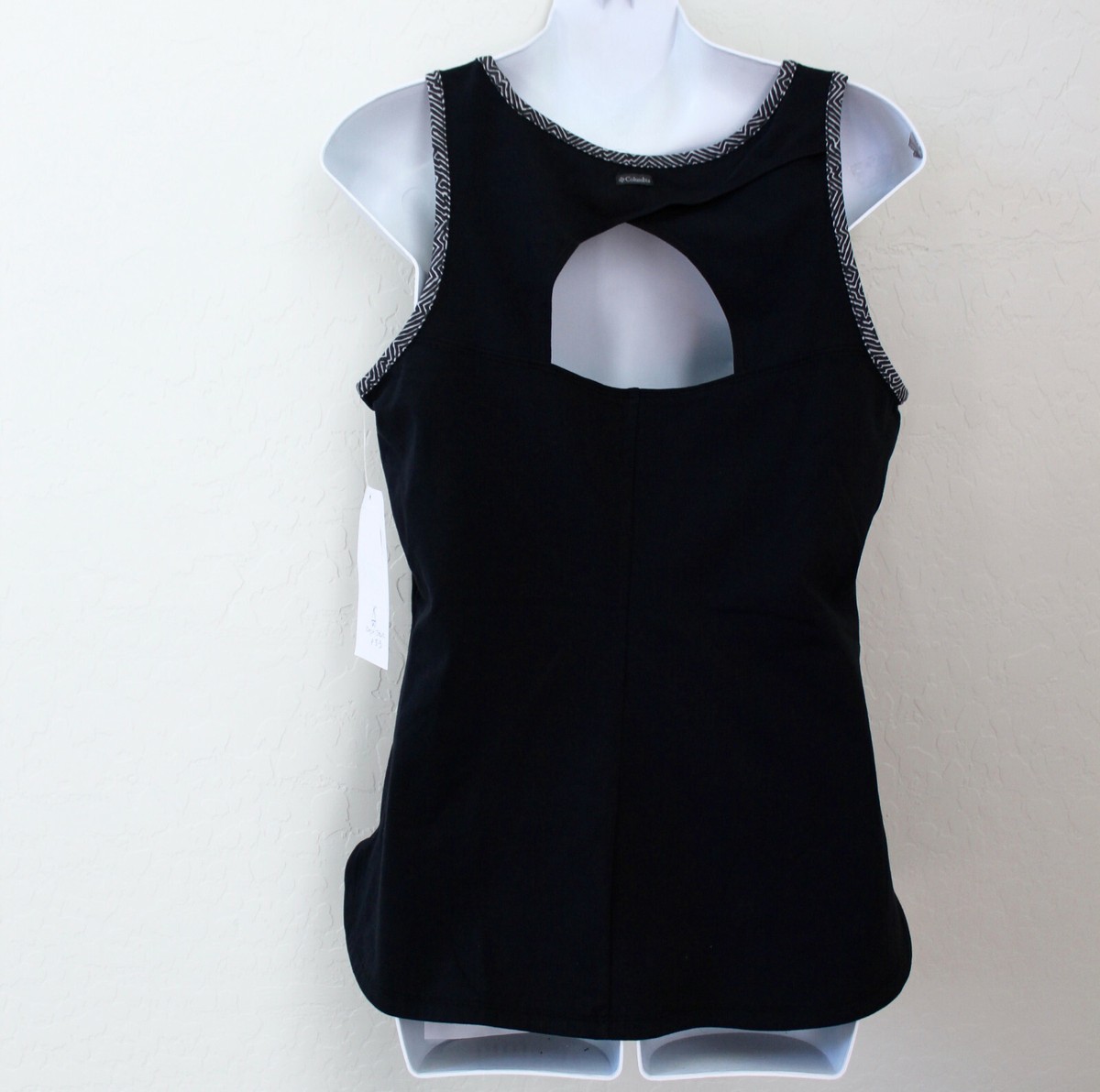 ★★Columbia★★ BS NY SLEEVELESS TSHIRTS BLACK CIW2UTSS252- Columbia Sleeveless Cutout Back Active Top Tee Size M Black