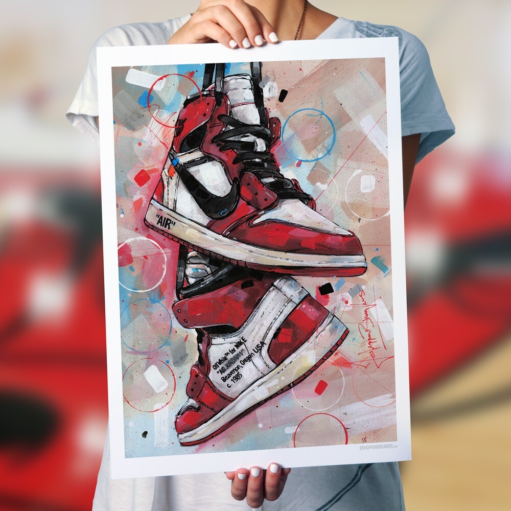 Nike air Jordan 1 Off-White Chicago poster (50x70cm / 19.68×27.56