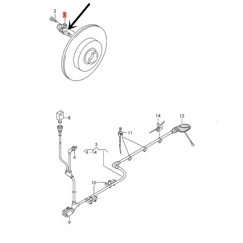 OEM 4pcs WHT003864 WHT003860 ABS Wheel Speed Sensor For VW Golf MK7 ...