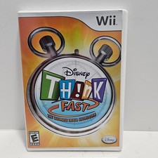 Disney Think Fast ~ With Reg Card ~ Nintendo Wii ~ Complete ~ CIB ~ See Pics