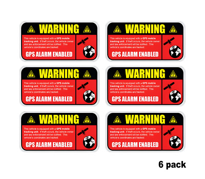 GPS ALARM ENABLED tracking sticker Decal