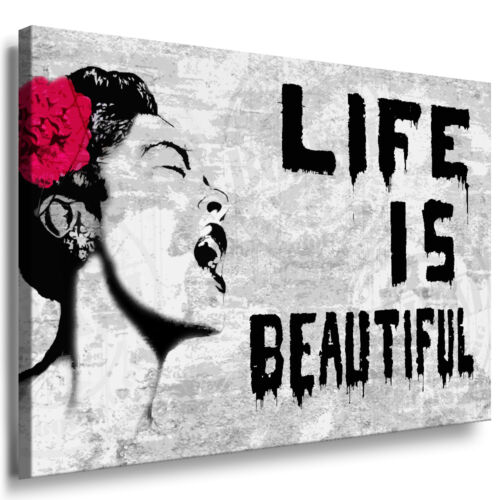 WANDBILDER XXL BANKSY LEINWAND BILDER GRAFFITI STREET ART KUNSTDRUCK c-547 - Bild 13 von 70