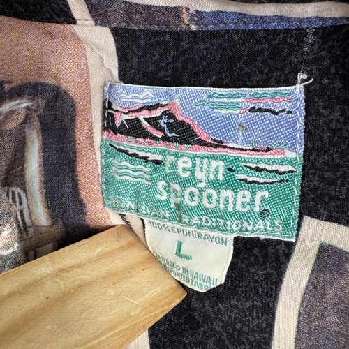 Camicia vintage Reyn Spooner uomo auto grandi rara Porsche Jaguar Benz hawaiana - Foto 6 di 14