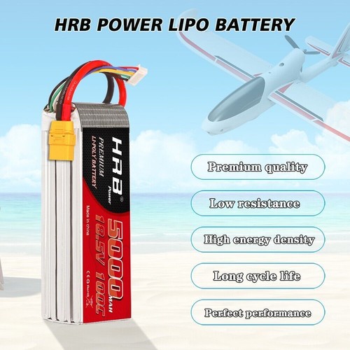 HRB 5000mAh 18.5V 5S 100C XT90 LiPo Battery for RC Helicopter Drone Truck Boat - Picture 5 of 6