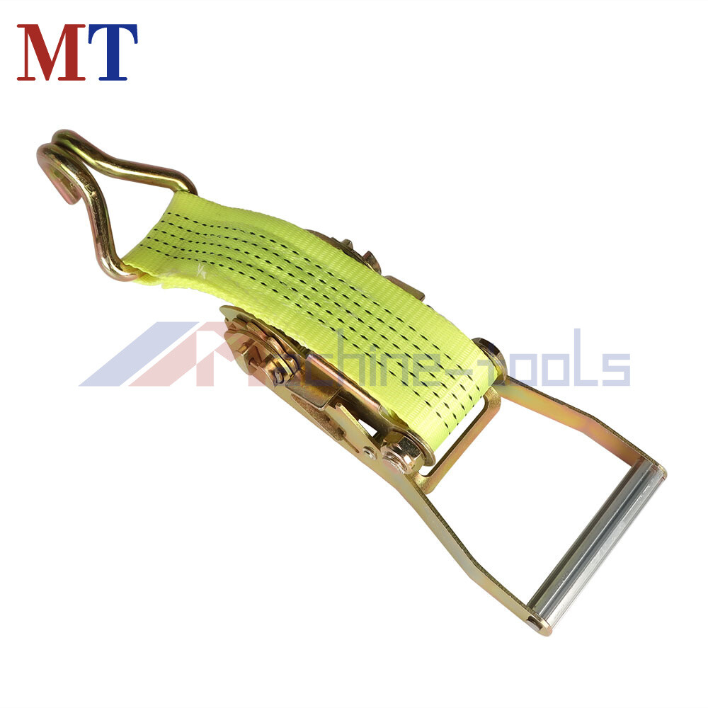 8 Pack Yellow Ratchet Straps J Hook 2" x 15' 5000 Lbs Heavy Duty Tie Downs