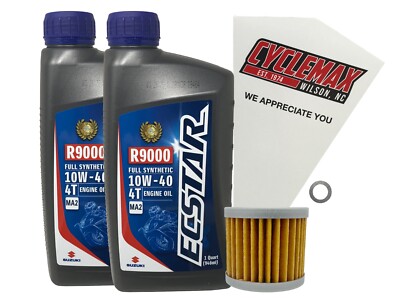 Cyclemax Genuine OEM Full Synthetic Oil Change Kit fits 2007-2025 Suzuki AN-400