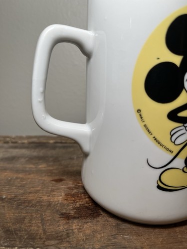 Vintage Disney Mickey Mouse Stein Mug Ceramic Gold Rim Japan Disney Productions - Picture 6 of 8