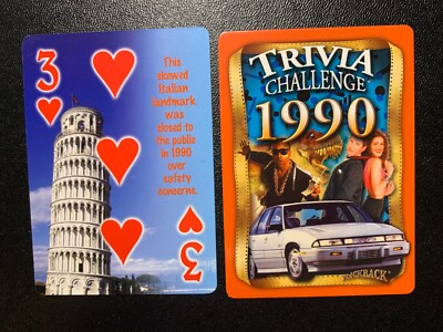 Swap Playing Card   LEANING TOWER OF PISA   1990 TRIVIA
