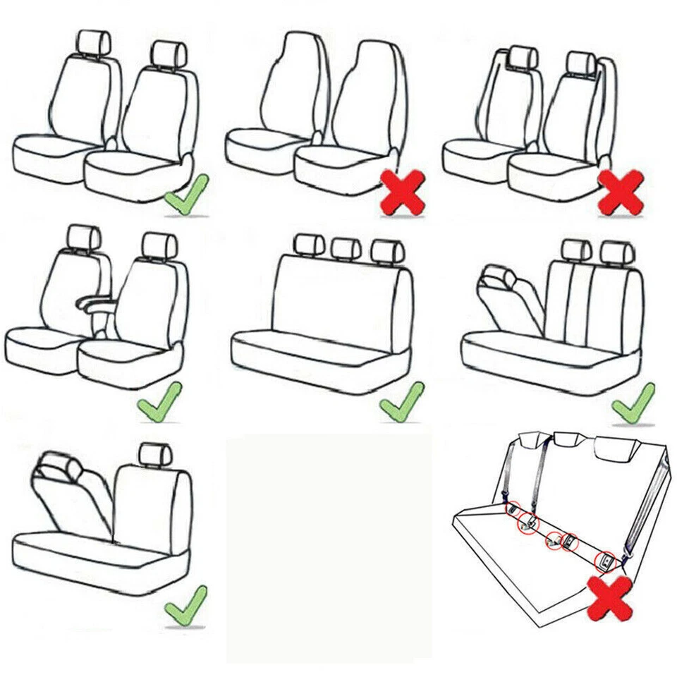 For Hyundai Sonata 2007-2021 Full Set Car Seat Covers 5-Seats Front Rear Cushion — 第 3/4 张图片