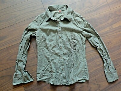 *** ESPRIT *** LADIES - BLOUSE - SHIRT - SIZE M - KHAKI - CHIC DESIGN *** TOP ***
