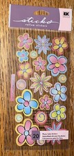 Sticko Vellum Colorful Flowers Garden Spring Card Making Scrapbook Stickers