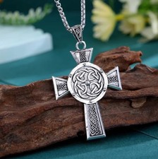 CELTIC DRUID CROSS QUALITY NECKLACE PENDANT 