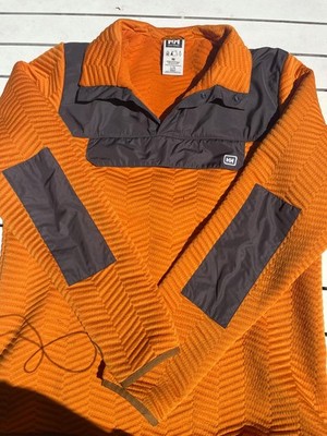 Helly Hansen Men's Lillo Snap Pullover, L, Orange, with Kangaroo Pocket Fleece