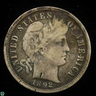 1892-S Barber Liberty Head Dime - Fine Details