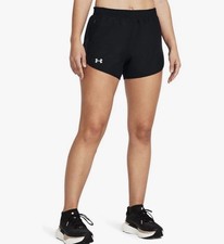 New With Tags Womens Under Armour Shorts Fly by 3  Black Medium Style 1382438