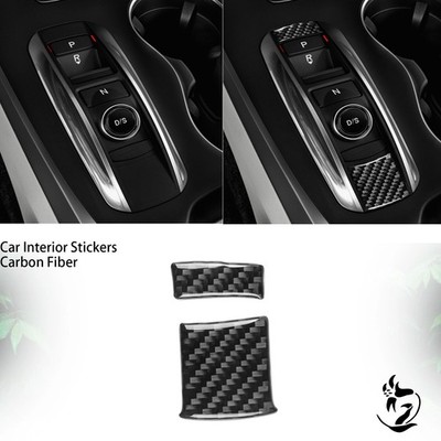 Real Carbon Fiber Console Gear Shift Panel Button Cover Trim For Acura MDX 14-20